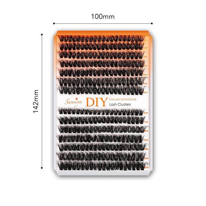 DIY 5D Stereo Fluffy Lash Clusters 50D+60D D curl 10-16MIX - SWANIYA LASH CLUSTERS