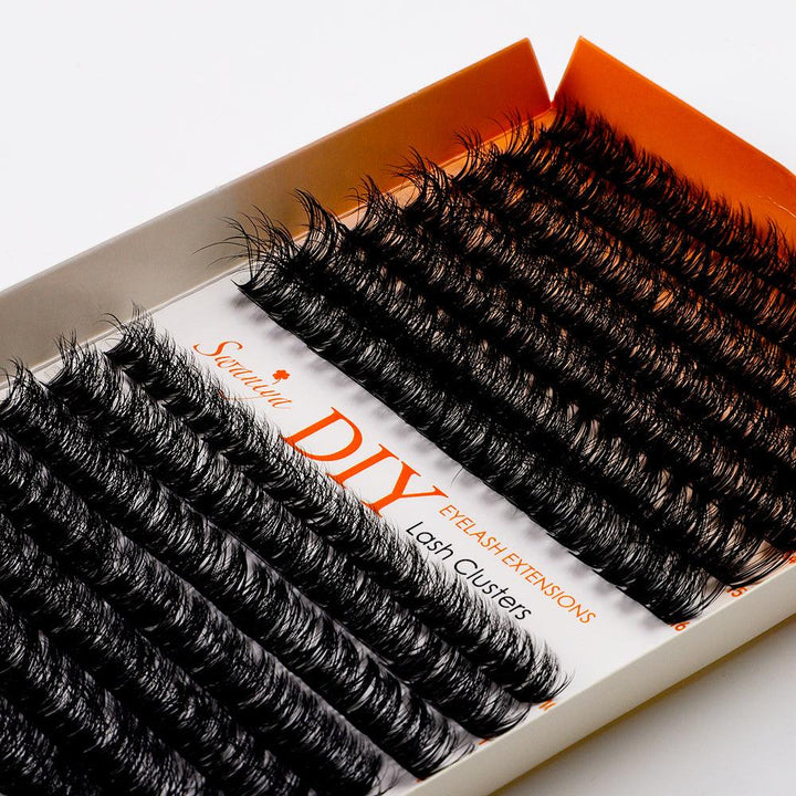 DIY 5D Stereo Fluffy Lash Clusters 50D+60D D curl 10-16MIX - SWANIYA LASH CLUSTERS