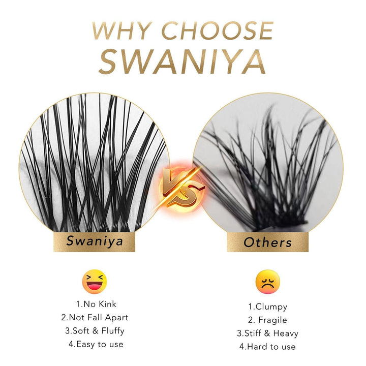 F01 Style DIY Cluster Lash Extensions - SWANIYA LASH CLUSTERS