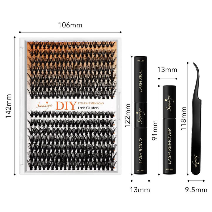 DIY Lash Clusters Kits 30D+40D D curl 10-16MIX - SWANIYA LASH CLUSTERS