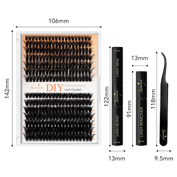 DIY Lash Clusters Kits 50D+60D D curl 10-16MIX - SWANIYA LASH CLUSTERS